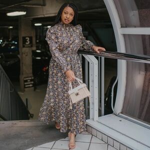 NWT Universal Thread Floral Long Sleeve Maxi Dress - size L